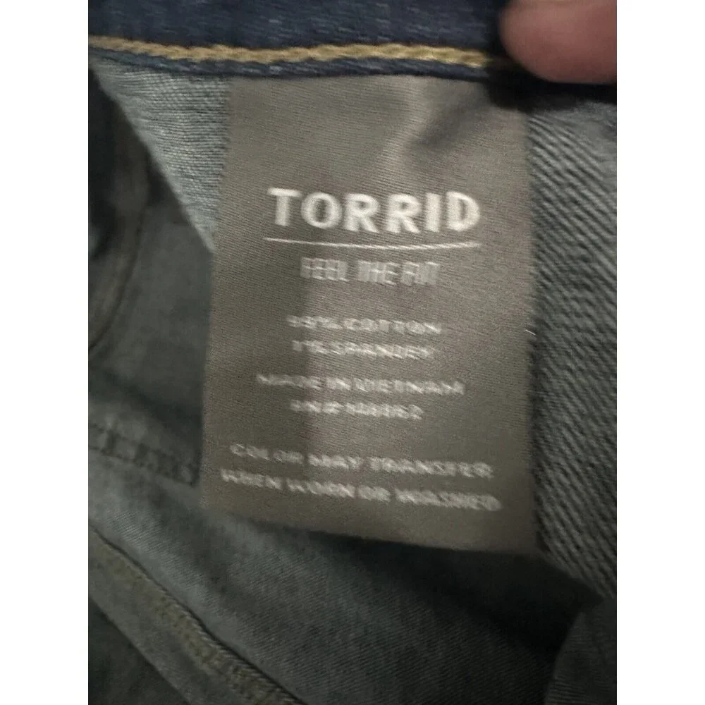 Torrid Boyfriend Straight Vintage Stretch High Rise Denim Jeans Size 16 - Picture 4 of 9